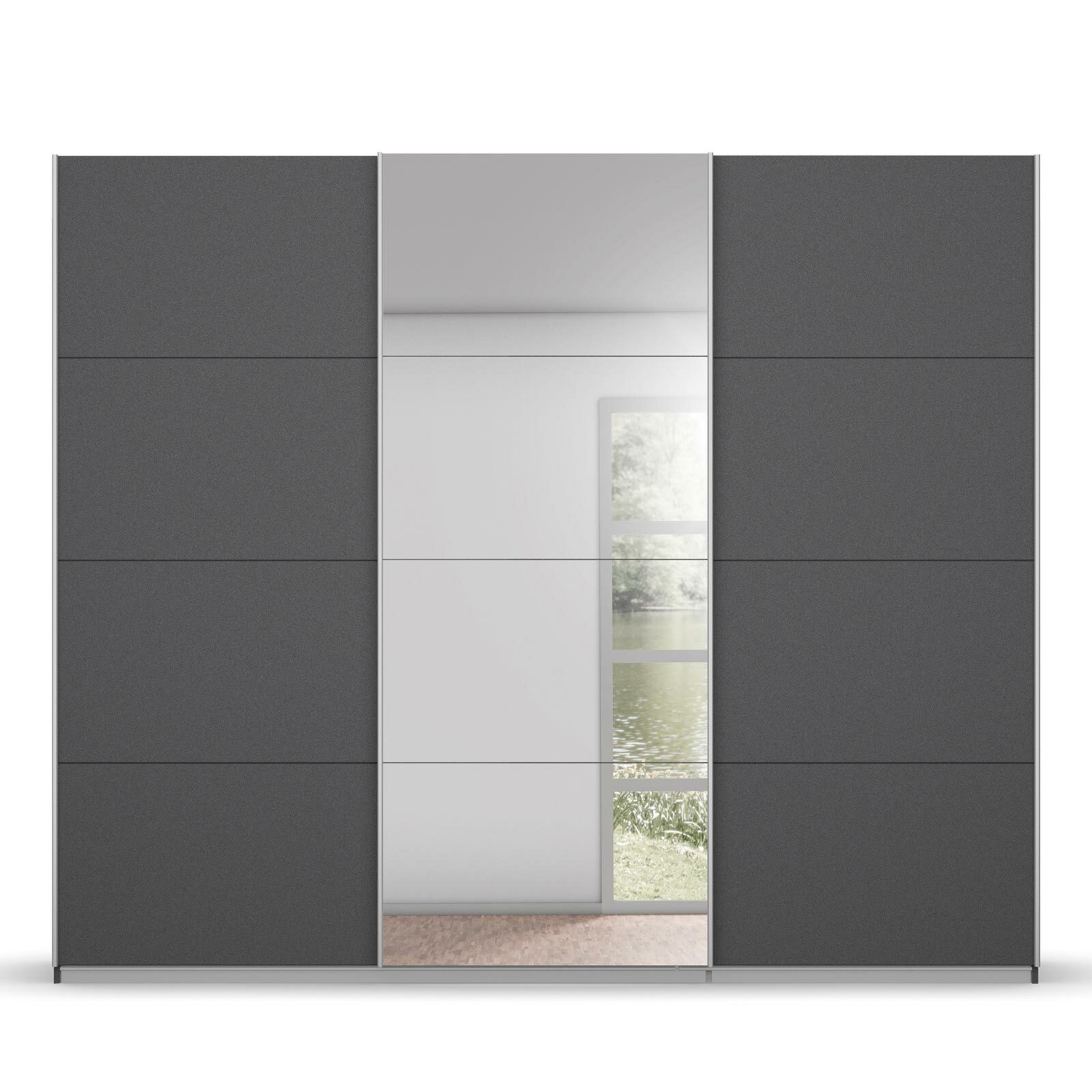 cm - bei - kaufen Online - grau Spiegel ROLLER | metallic 271x229 Schwebetürenschrank mit