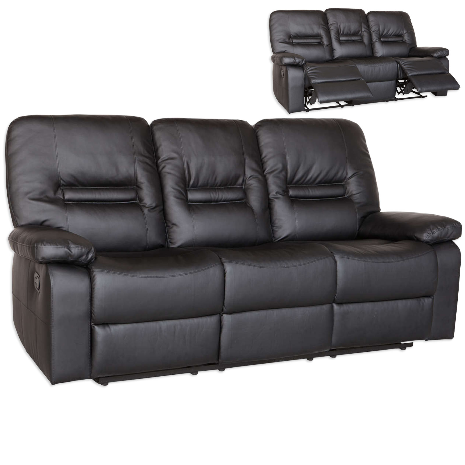 Set - 2 Sofas mit Sessel - mit Relaxfunktion | Online bei ...