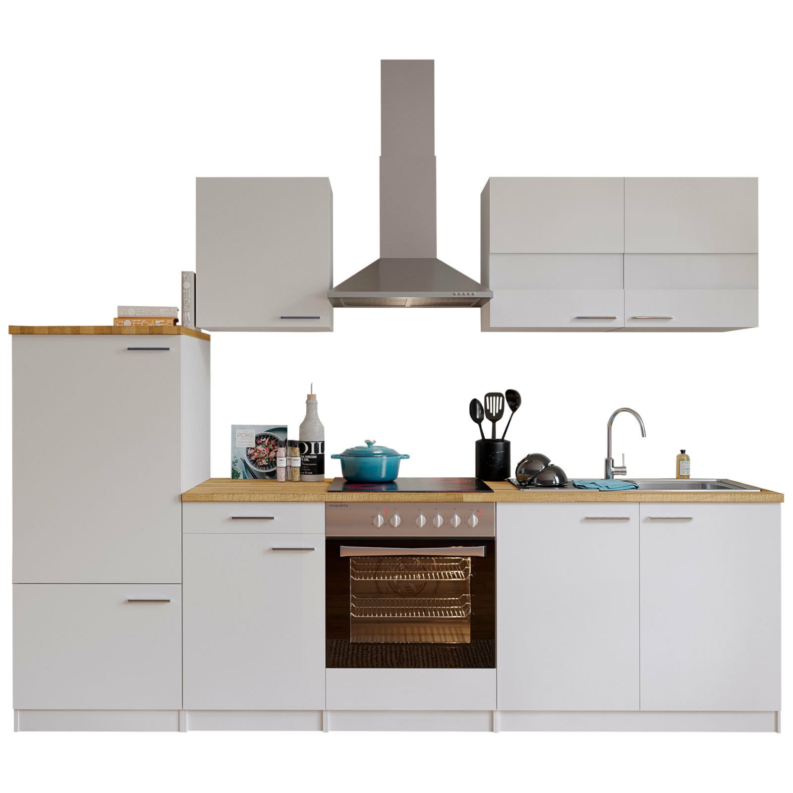 RESPEKTA Küchenblock - weiß - cm | kaufen - ROLLER mit bei 270 Online E-Geräten