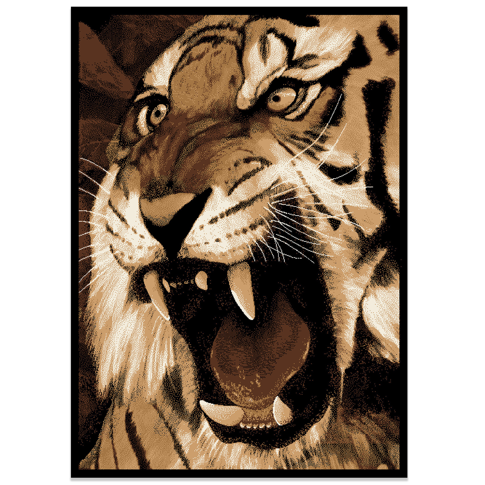 Teppich - braun-schwarz - Tiger - 58x110 cm | Online bei ...