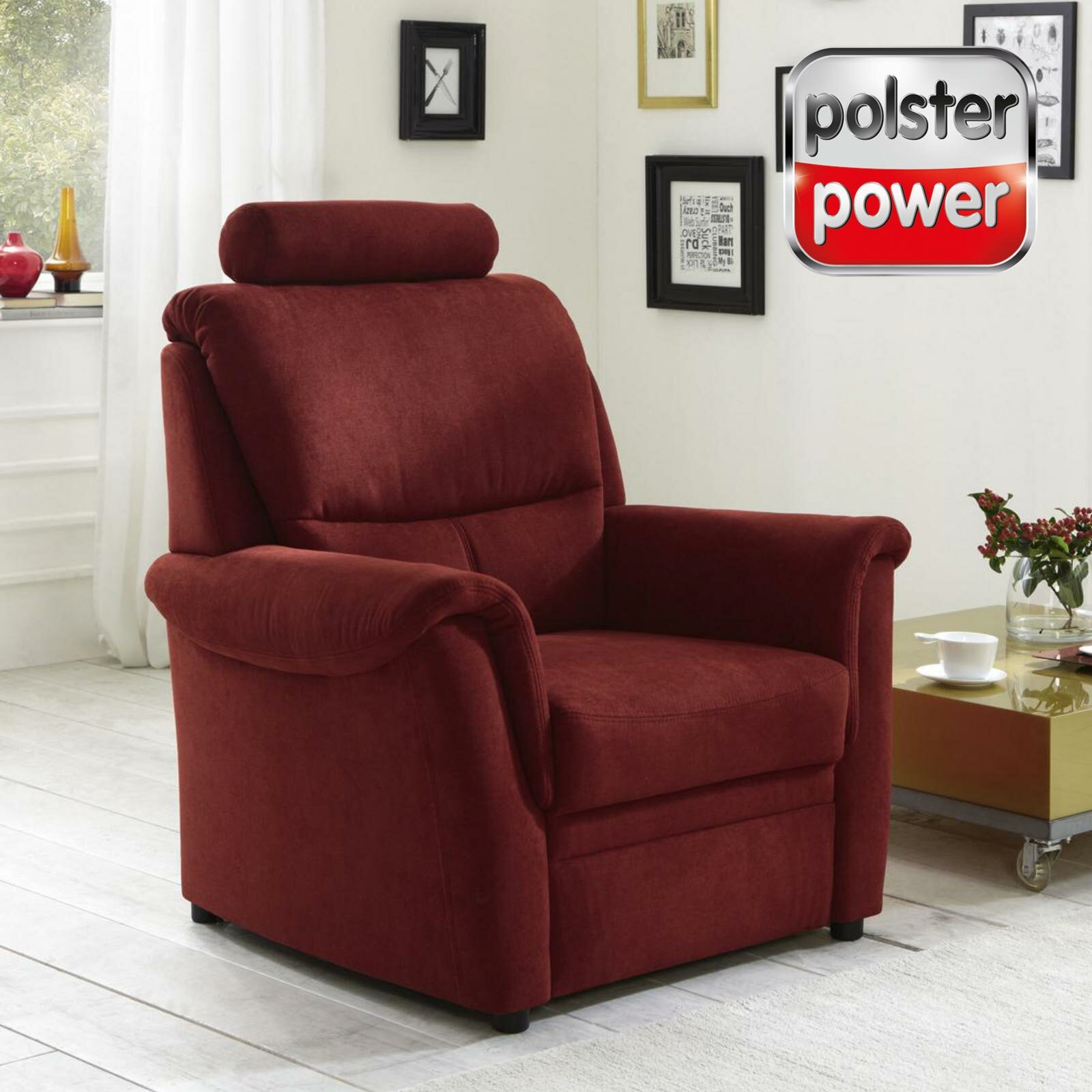 ROLLER - bei polsterpower Microchenille Sessel Online | - bordeaux kaufen