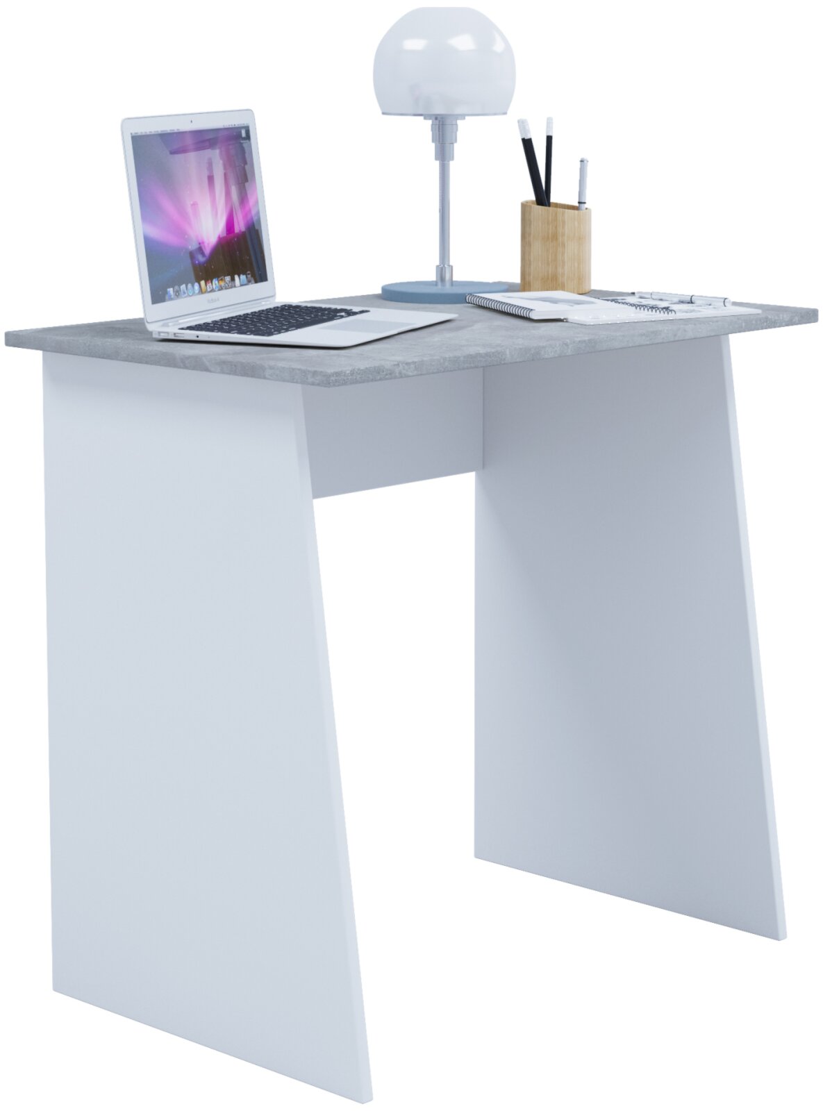 Schreibtisch MASOLA MINI weiß-beton | breit bei kaufen - cm Online 80 ROLLER 