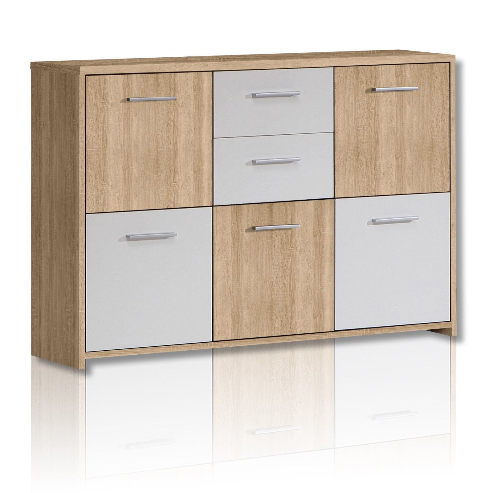 Sideboard Sonoma Eicheweiß 114 cm breit Online bei