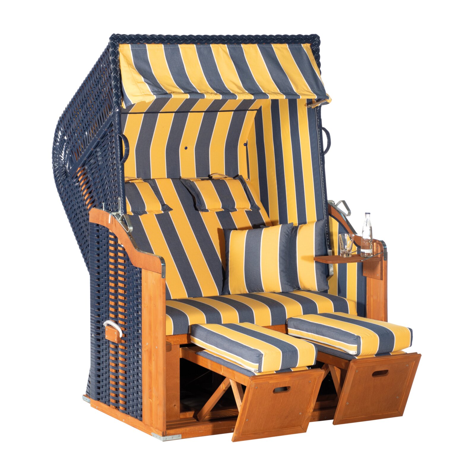 RUSTIKAL Fichtenholz - kaufen | 250 - gelb-blau bei PLUS Online ROLLER Strandkorb