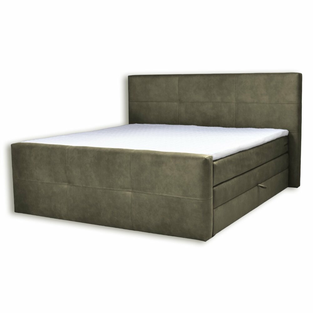 Boxspringbett HAVANA - Grau - Kunstleder - H3 - 180x200 Cm ...