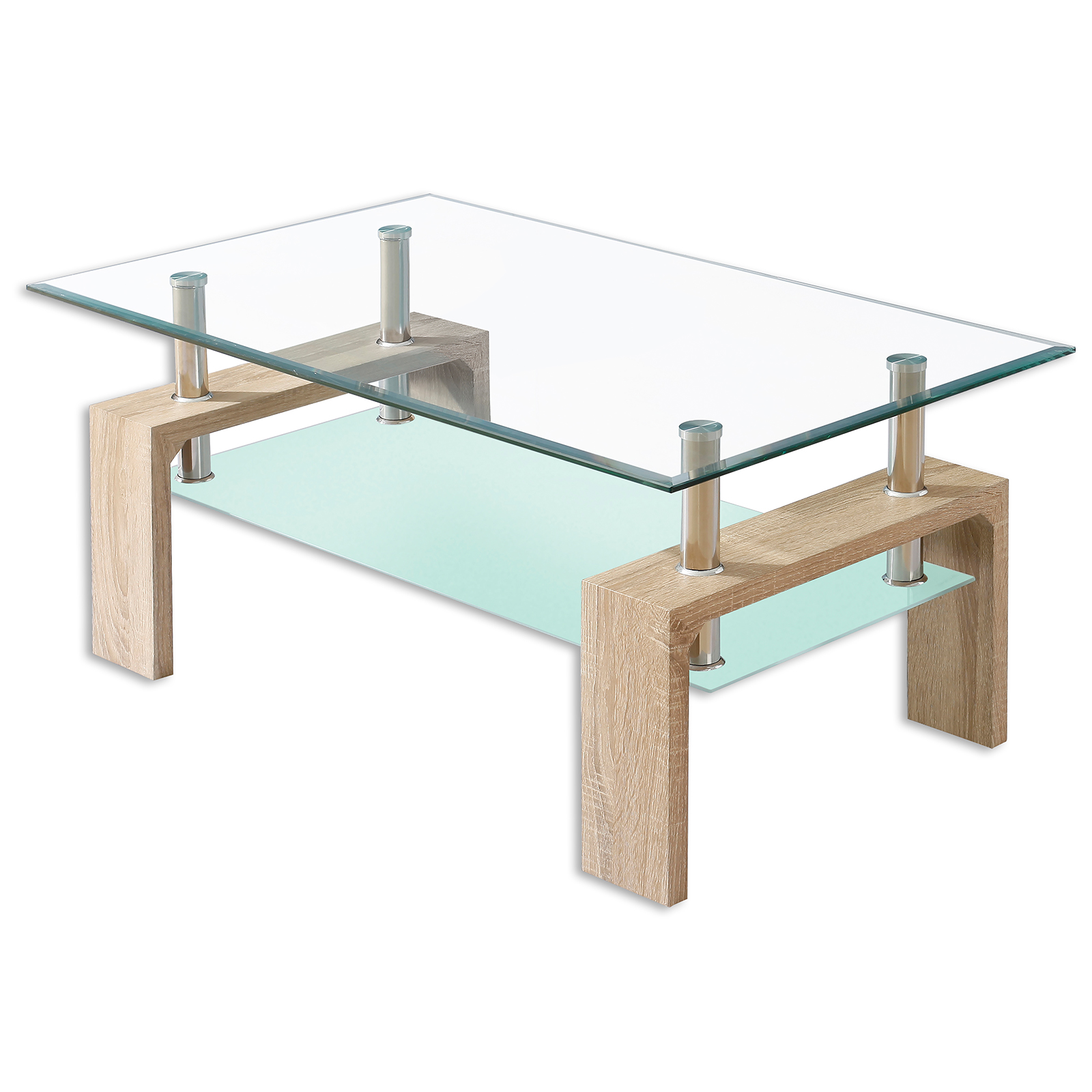 Couchtisch Sonoma Eiche Glas 100 cm breit Online