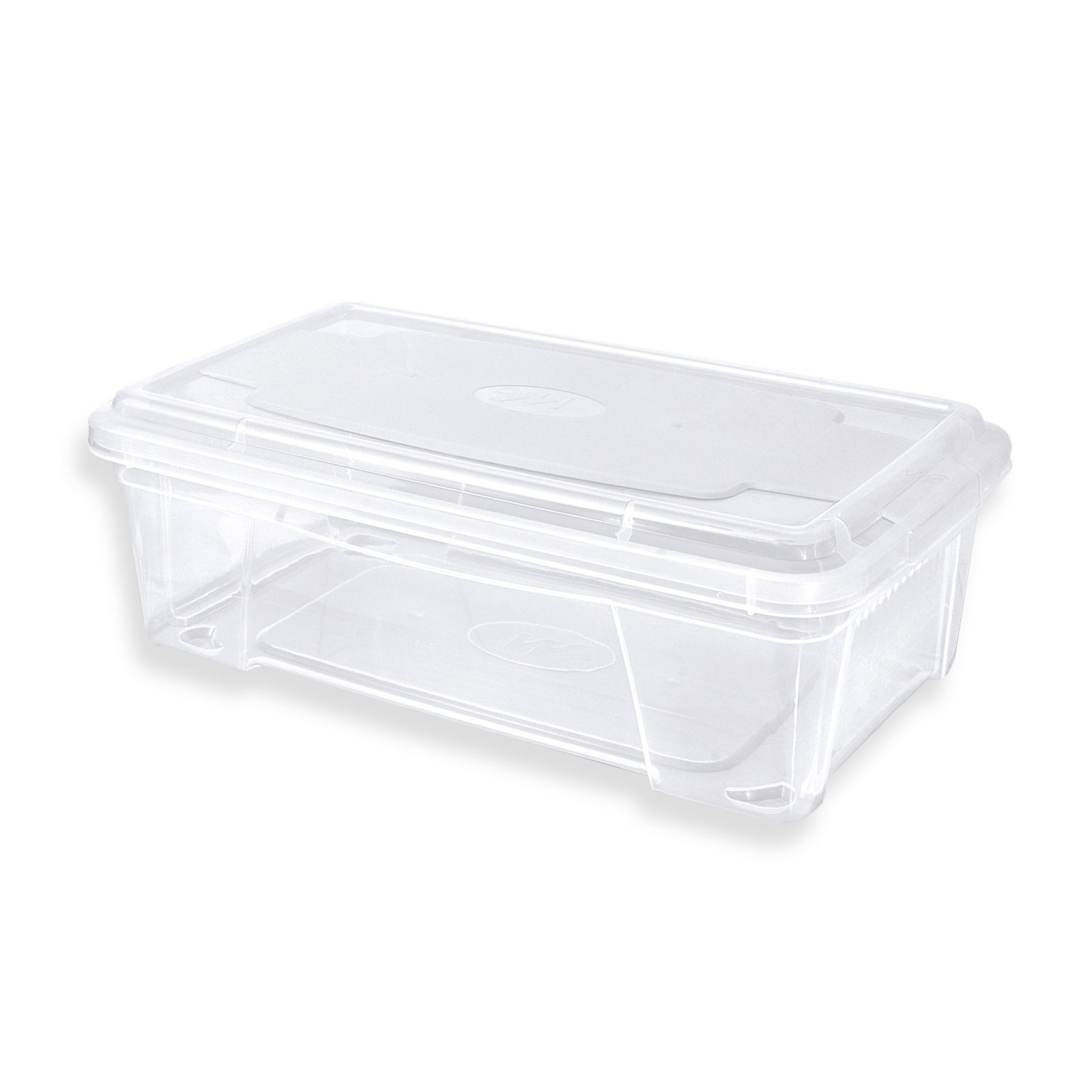 Juskys Aufbewahrungsbox mit Deckel - 6er Set Kunststoff Boxen 60l - Box  stapelbar, transparent