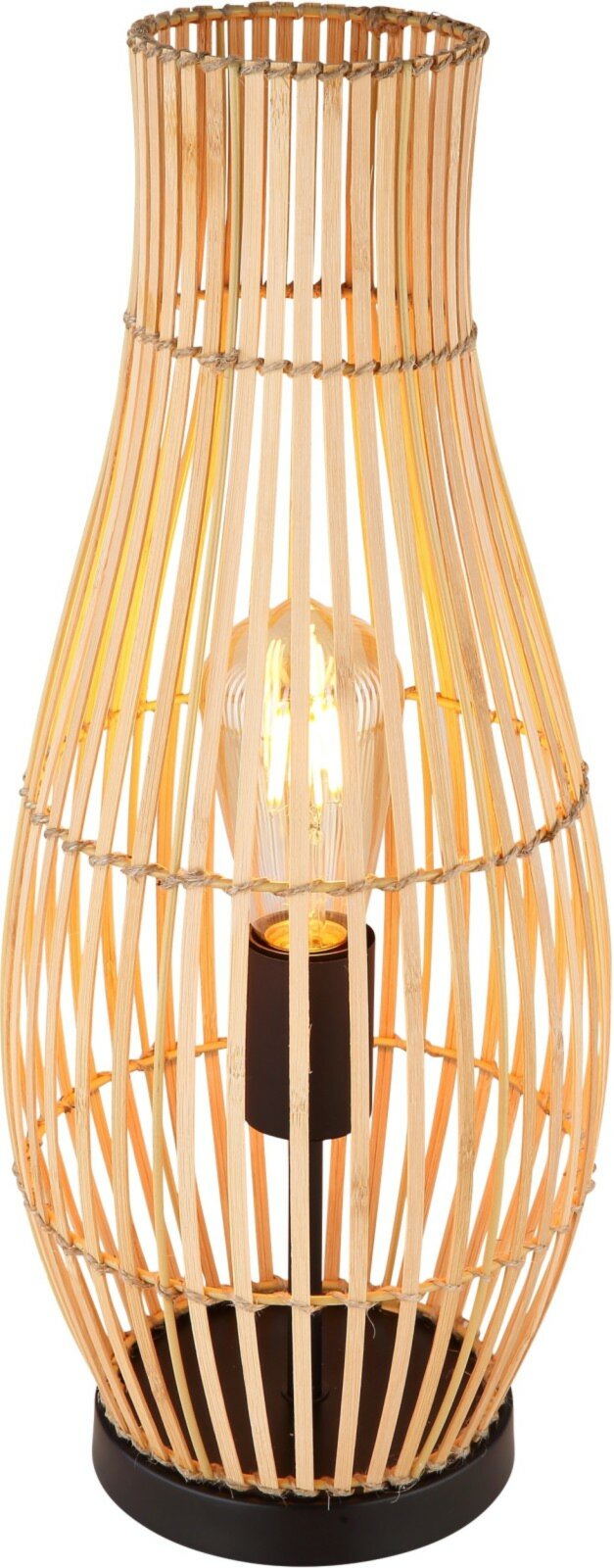 Tischlampe - natur-schwarz matt - Bambus-Metall - 49,5 cm | Online bei  ROLLER kaufen