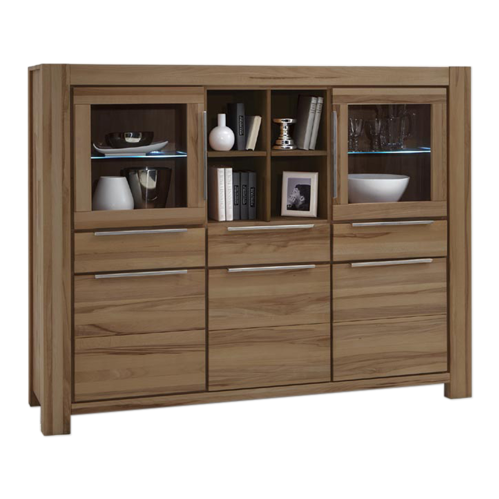 Highboard Wildeiche naturgeölt massiv 175 cm