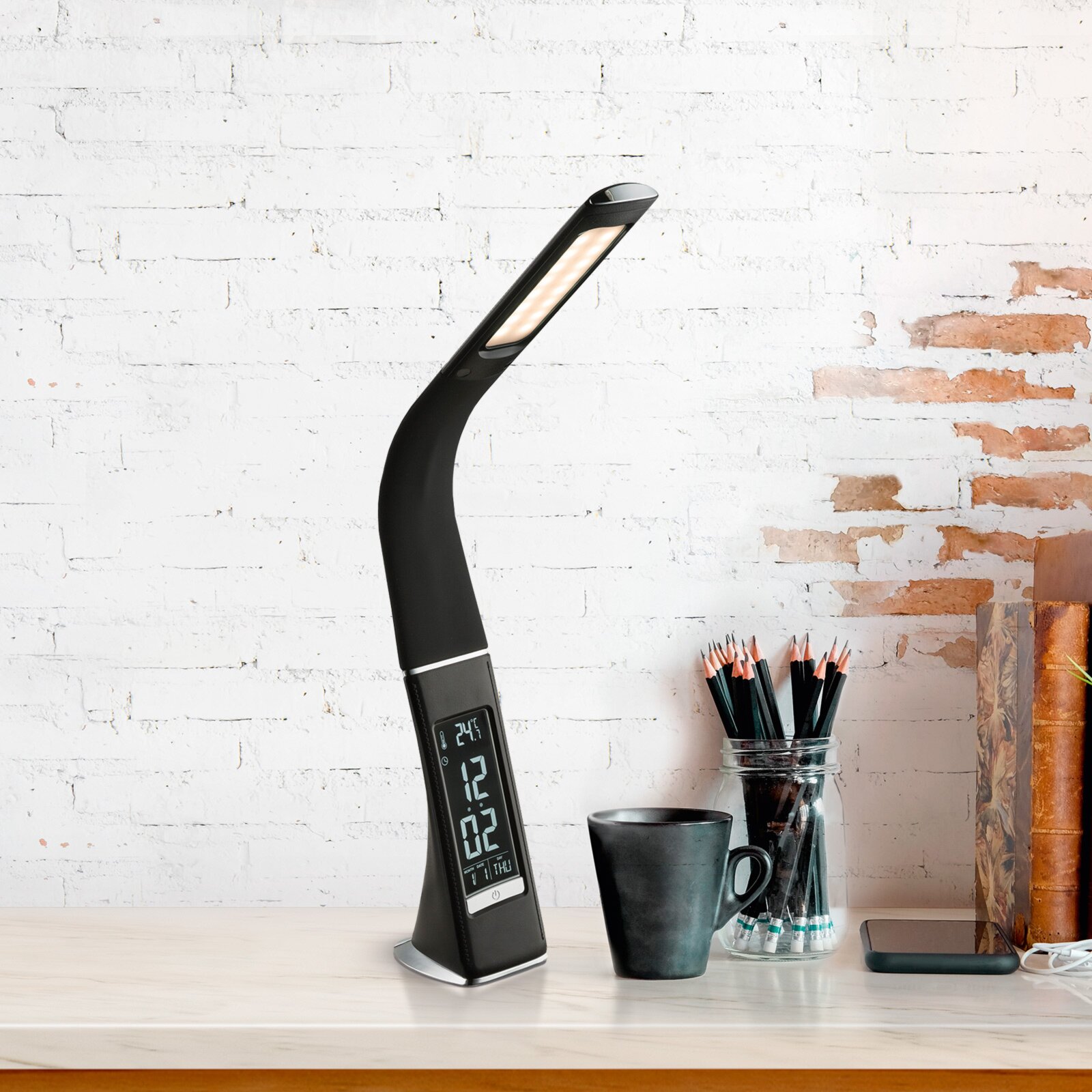 LED-Schreibtischleuchte - schwarz - Touchfunktion bei Online | ROLLER kaufen