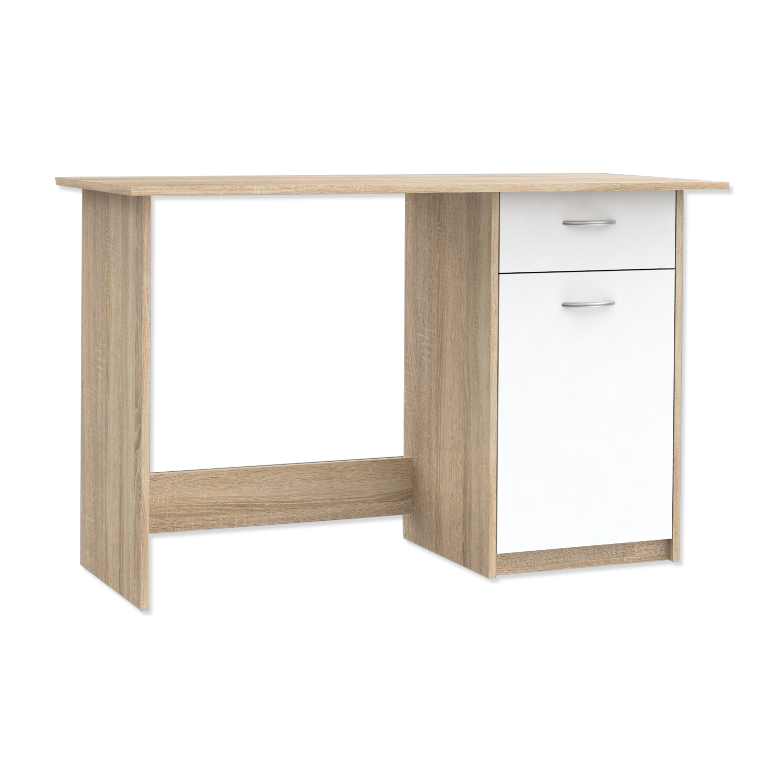 Schreibtisch - Sonoma Eiche - weiß - 123 cm | Online bei ...