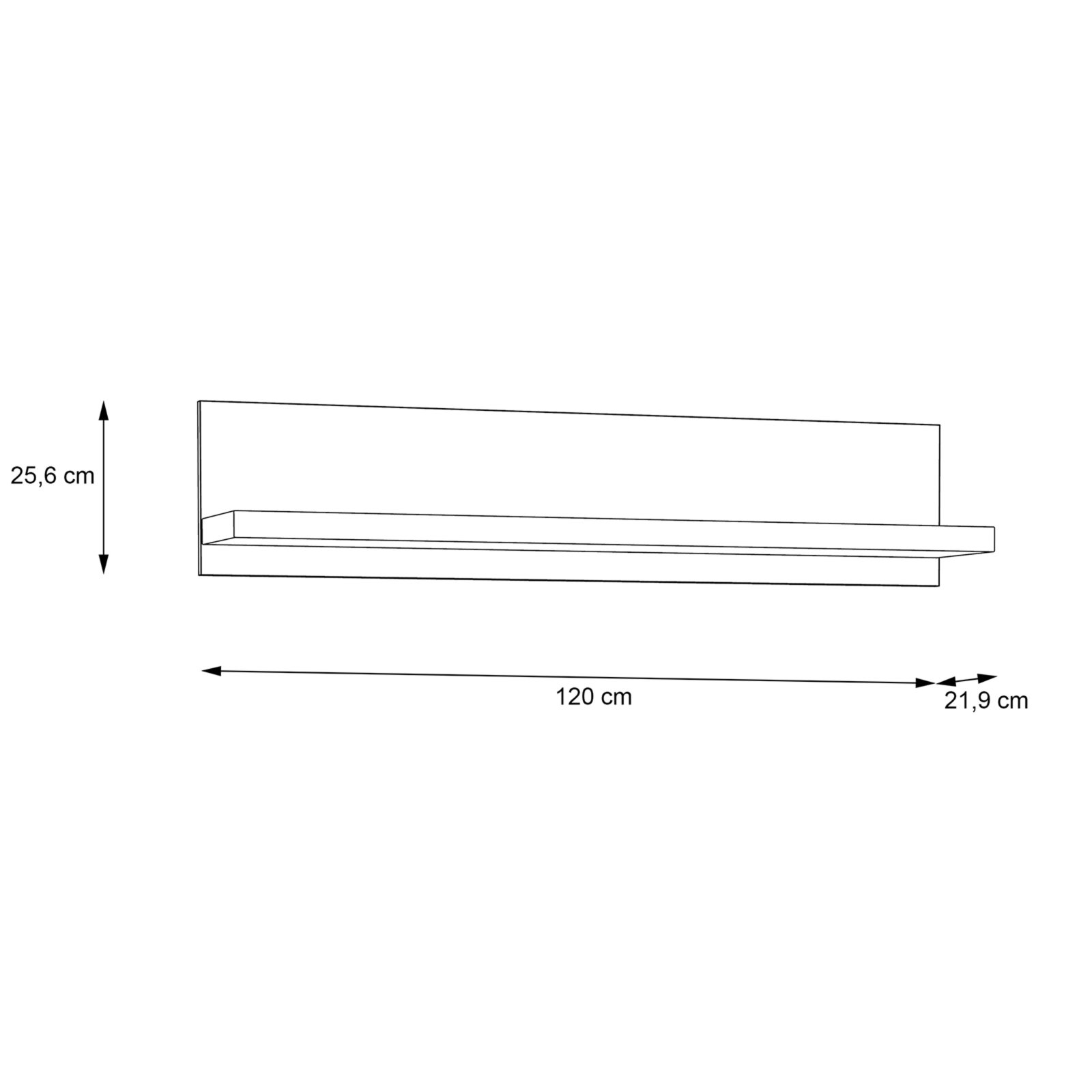 Wandboard -Sonoma Eiche ROLLER bei - Online kaufen 120 | cm breit