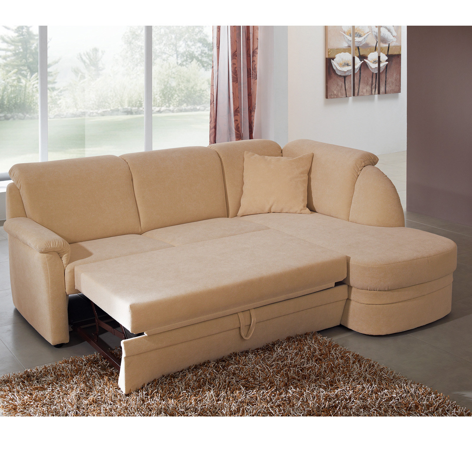 Set - Ecksofa mit Sessel - beige - mit Liegefunktion | Online bei ...