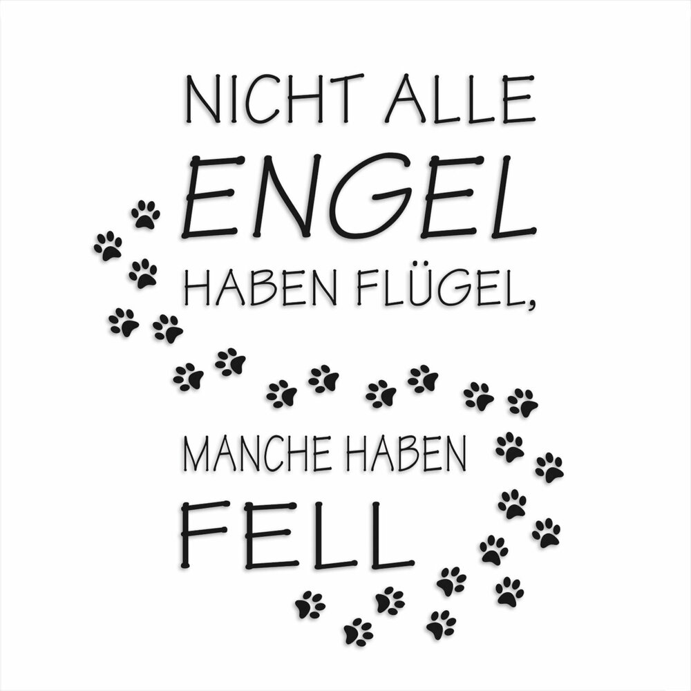 Wandtattoo - Spruch - Engel mit Fell - selbstklebend | Online bei ROLLER  kaufen