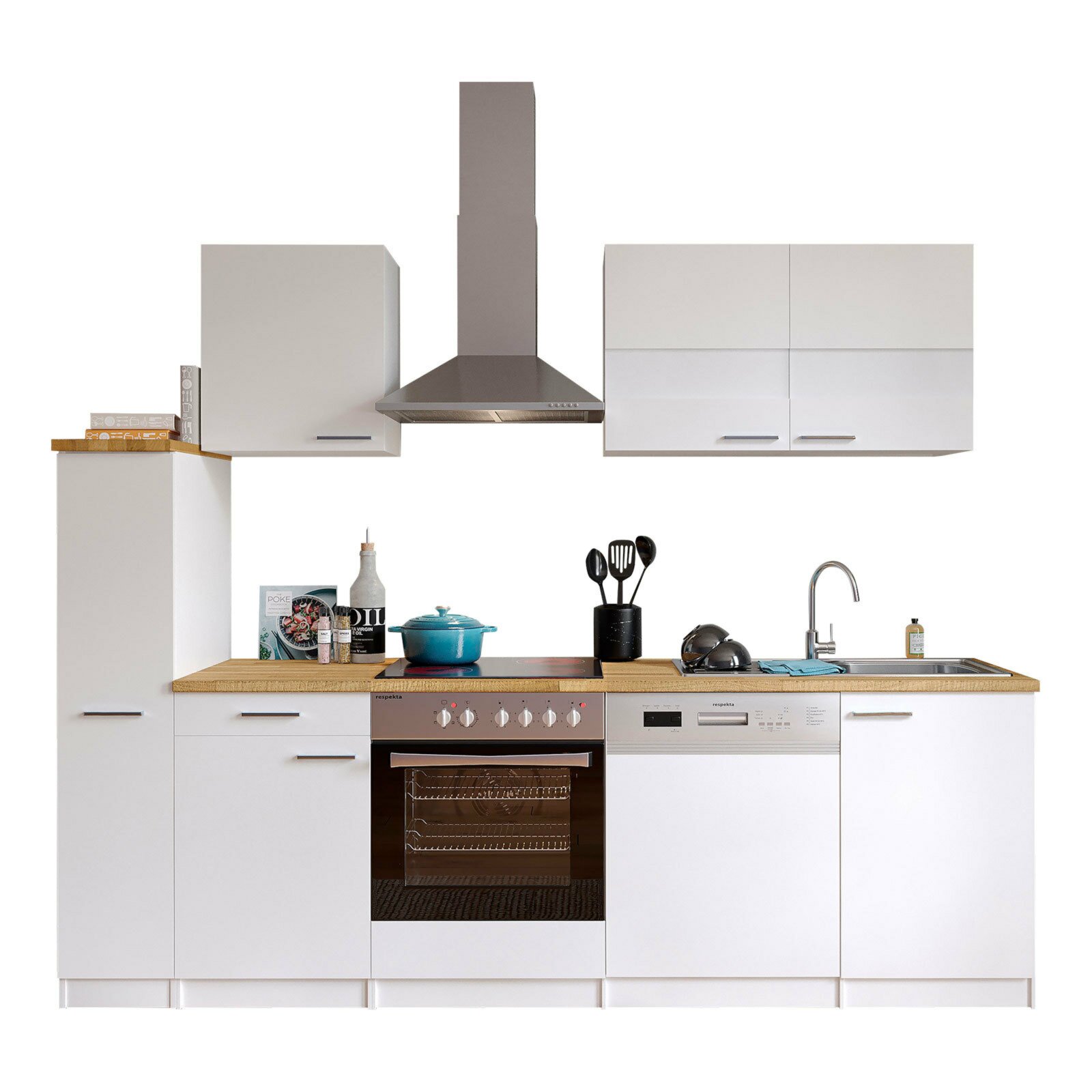 RESPEKTA Küchenblock 250 kaufen mit cm Online weiß - ROLLER E-Geräten - | bei -