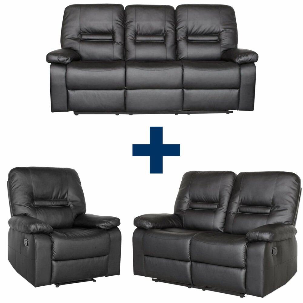 Set MARY - 2 Sofas mit Sessel - mit Relaxfunktion | Online bei ROLLER