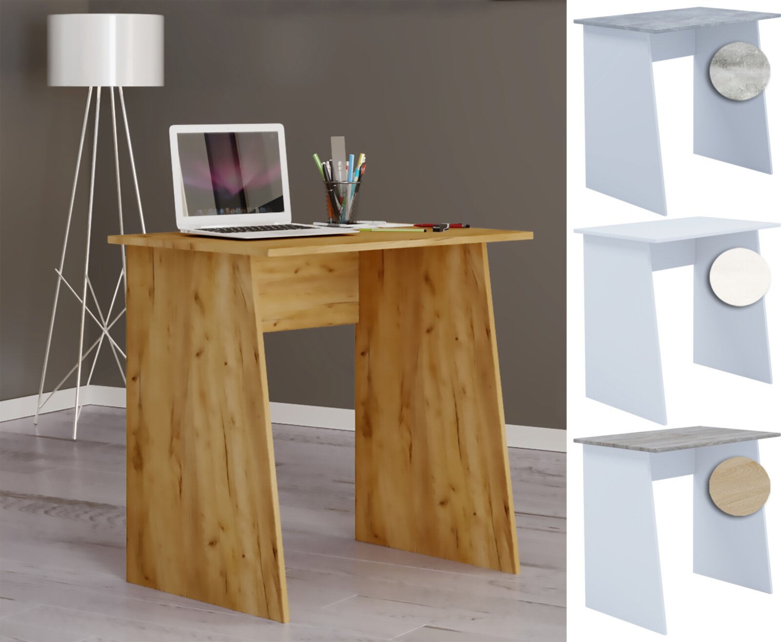 - MINI Schreibtisch bei MASOLA cm | kaufen 80 weiß-beton - Online breit ROLLER