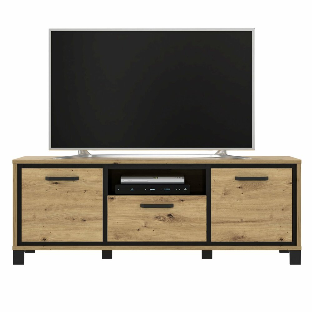 TV-Lowboard - Artisan Eiche - 158 cm Fernsehschrank TV-Board TV-Schrank
