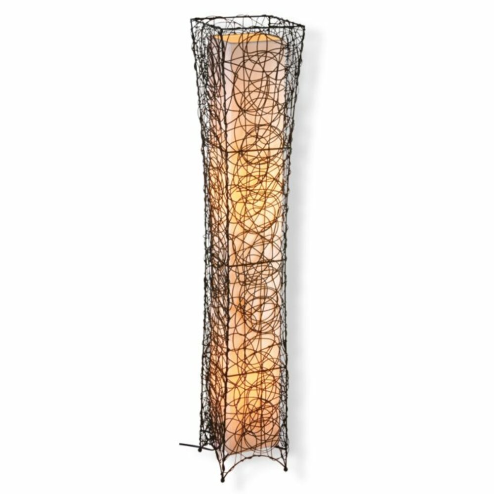 Stehlampe - Rattan Braun - Höhe 116 Cm | Standleuchten | Stehlampen ...