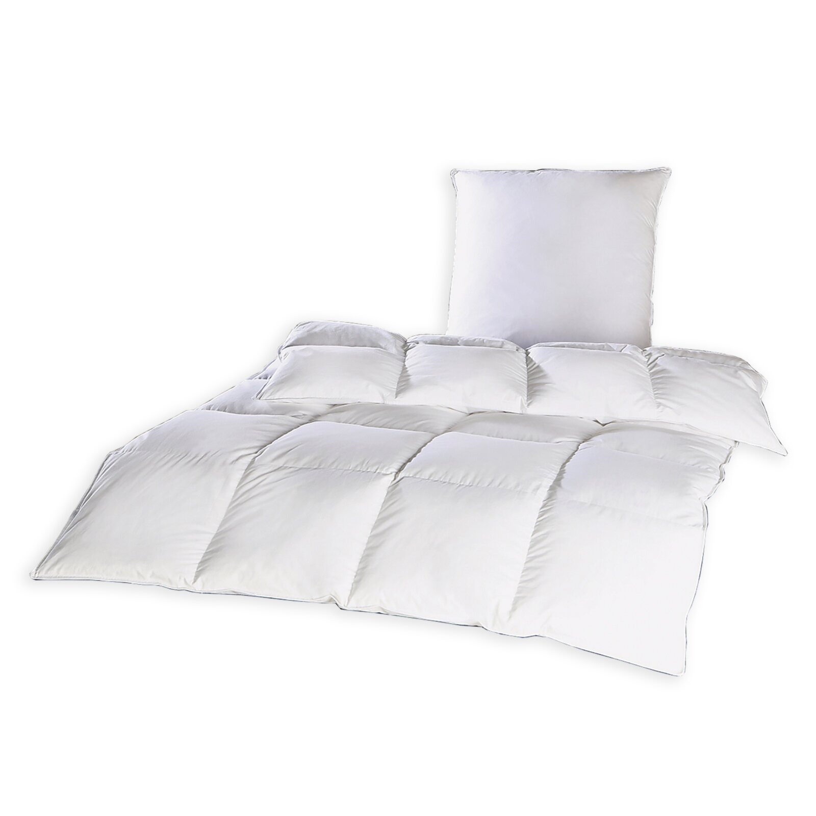 Betten-Set - 2-teilig Online cm bei weiß Federn Baumwolle - -135x200 | kaufen ROLLER - - Daunen und