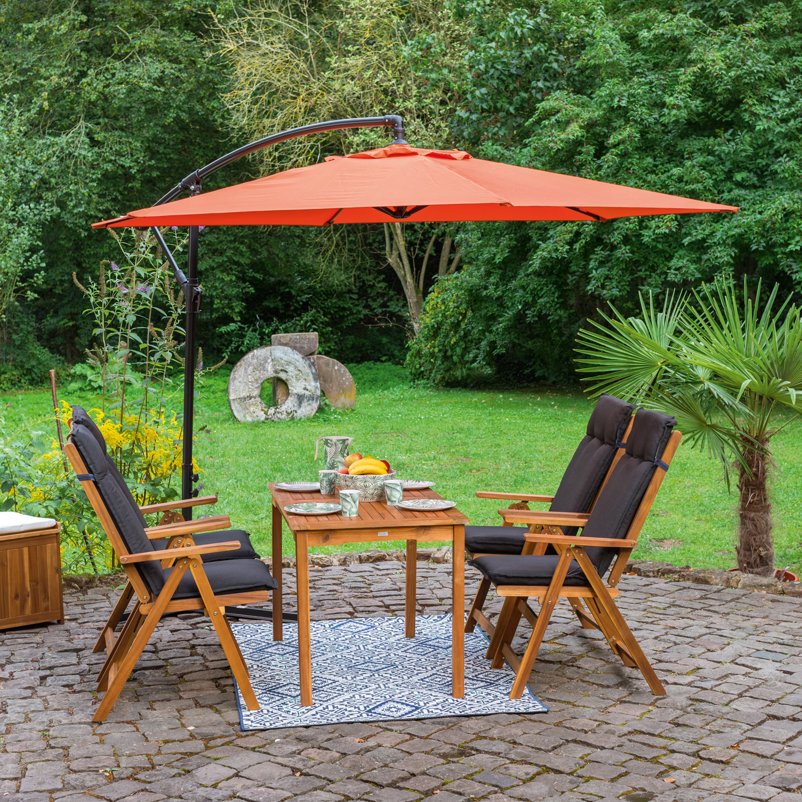 Deuba Poly Rattan Premium Lounge Set Alu Gestell Dicke