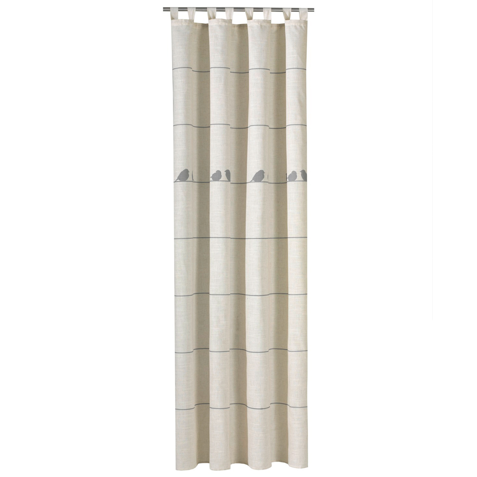 Vorhang Beige Dunkelblau 145x245 Cm